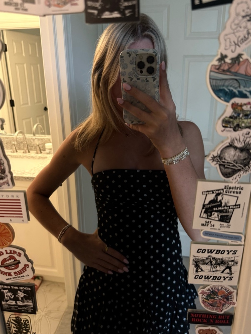 Princess Polly Black Polka Dot Slip Dress